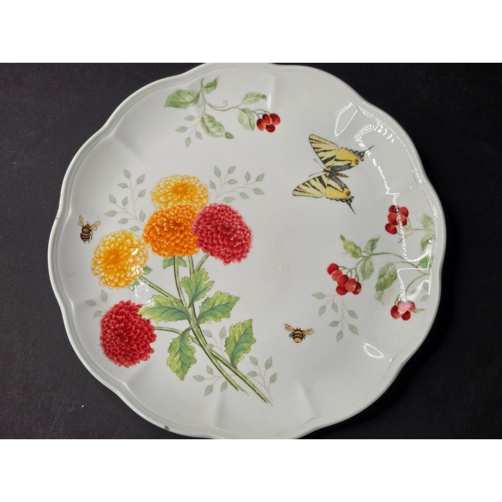 Lenox Butterfly Meadow Harvest Swallowtail Dinner Plate 10.75 in